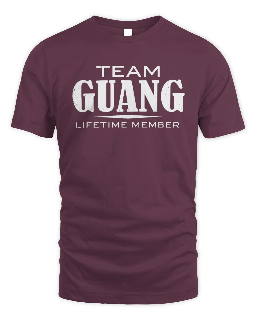 GUANG BL62-K4-128 - Personalized “Team NAME Lifetime Member” - Unisex Standard T-Shirt - Maroon