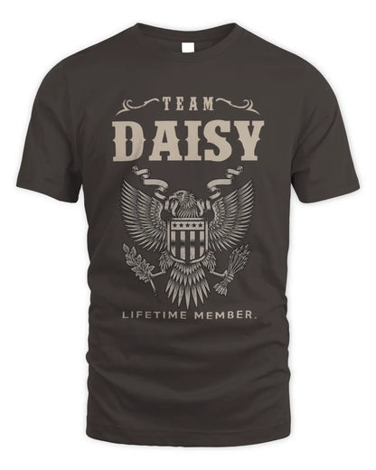 DAISY TP06-K82 – Personalized Classic Style Apparel “Team NAME Lifetime Member” - Unisex Standard T-Shirt - Dark Chocolate