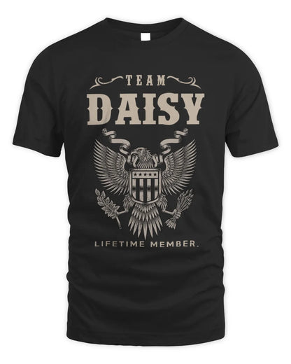 DAISY TP06-K82 – Personalized Classic Style Apparel “Team NAME Lifetime Member” - Unisex Standard T-Shirt - Black