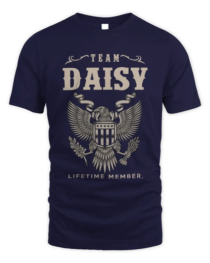 DAISY TP06-K82 – Personalized Classic Style Apparel “Team NAME Lifetime Member” - Unisex Standard T-Shirt - Navy