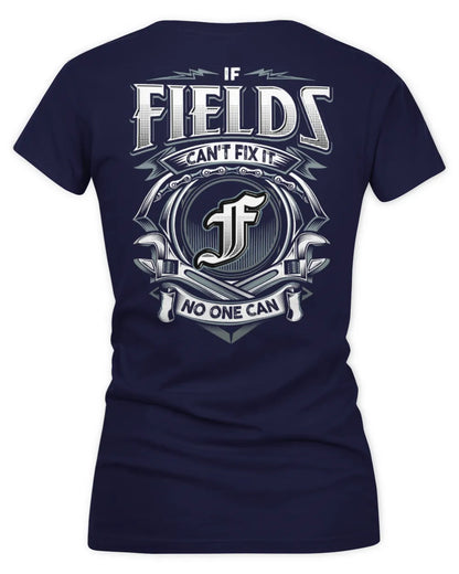 FIELDS AP81-K4-626 - Personalized Ahmed Quote Apparel “If Ahmed Can't Fix It, No One Can” - Women's V-Neck T-Shirt - Navy