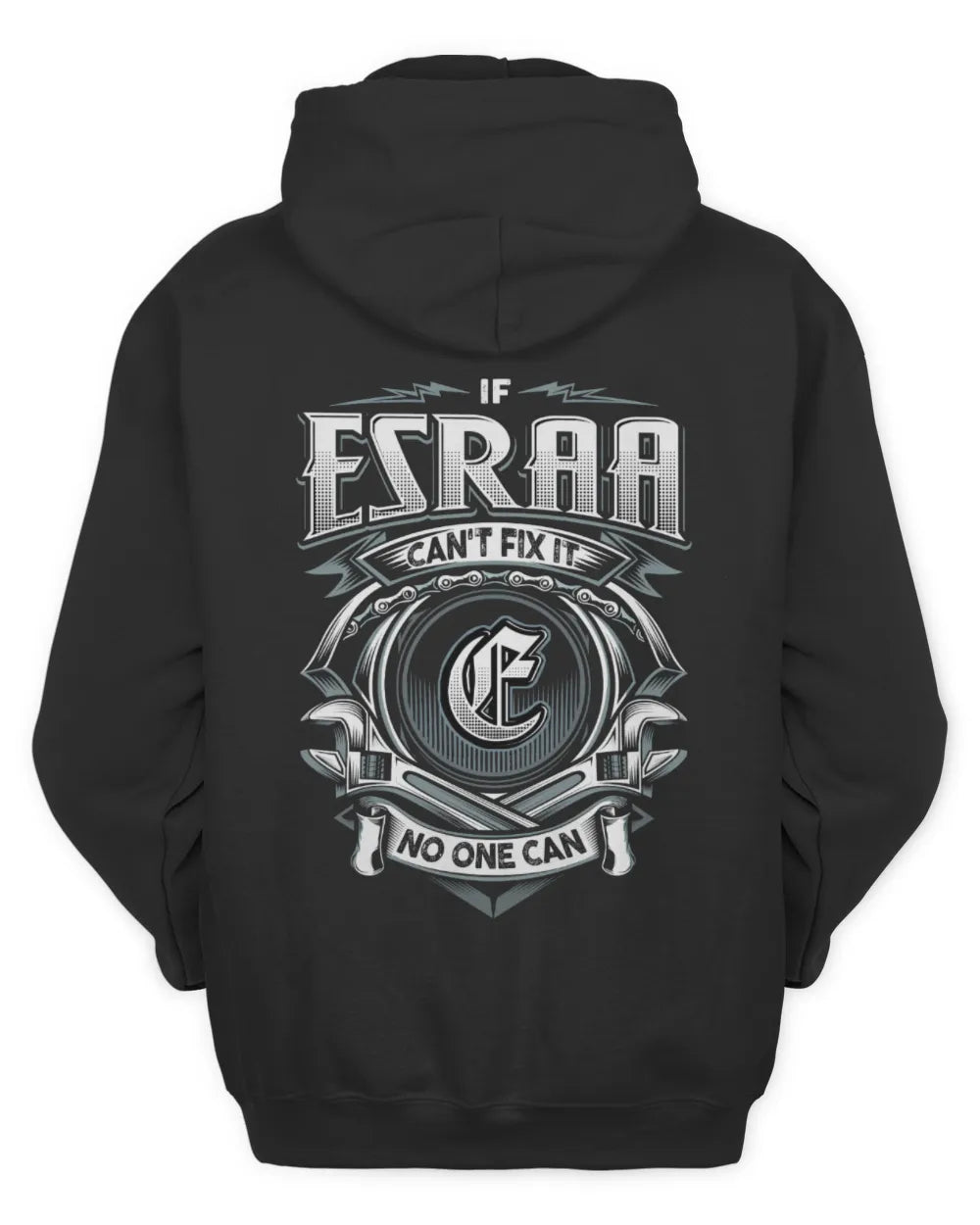 ESRAA AP81-K4-626 - Personalized Ahmed Quote Apparel “If Ahmed Can't Fix It, No One Can” - Unisex Hoodie - Black