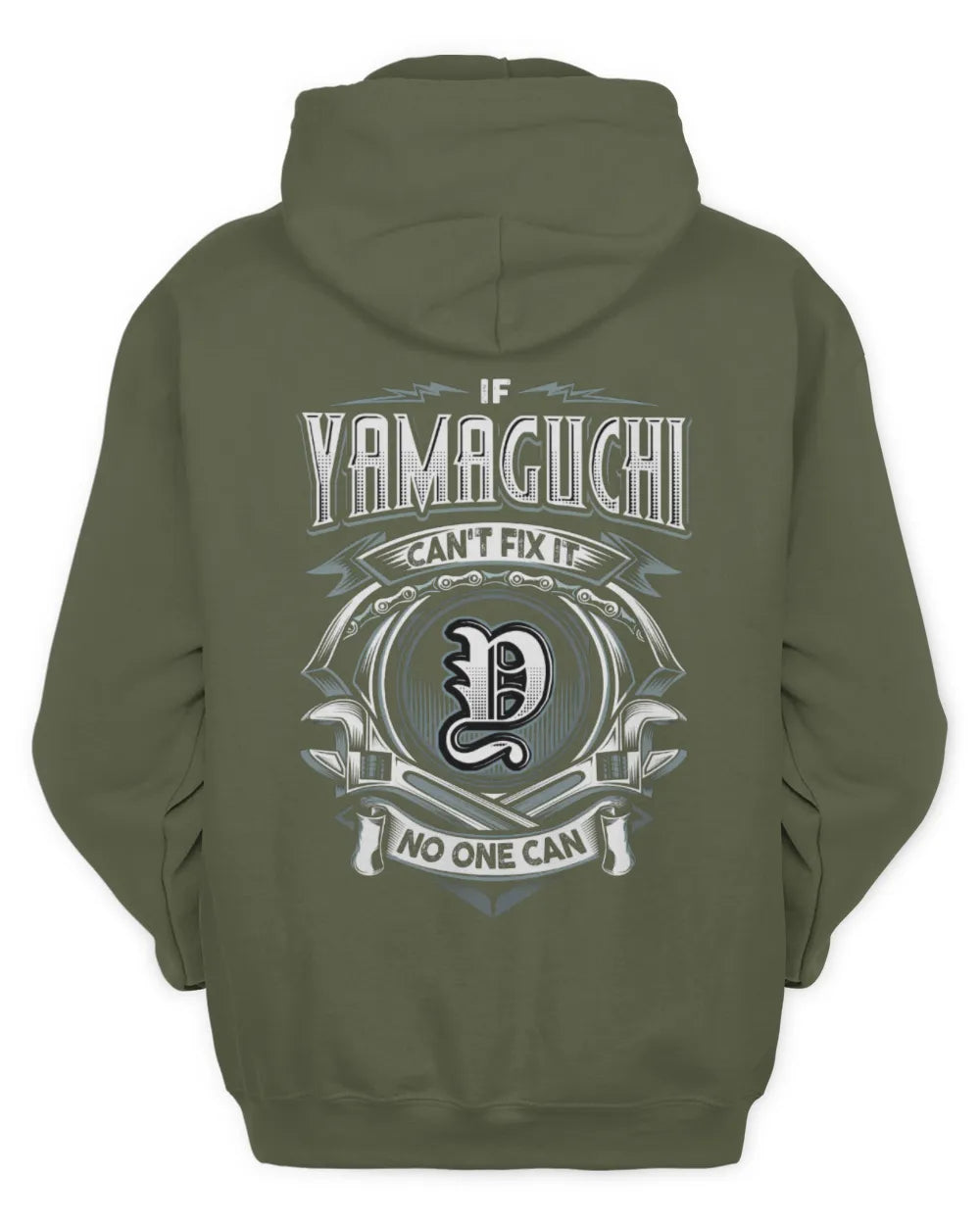 YAMAGUCHI AP81-K4-626 - Personalized Ahmed Quote Apparel “If Ahmed Can't Fix It, No One Can” - Unisex Hoodie - Military Green