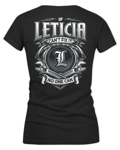 LETICIA AP81-K4-626 - Personalized Ahmed Quote Apparel “If Ahmed Can't Fix It, No One Can” - Women's V-Neck T-Shirt - Black