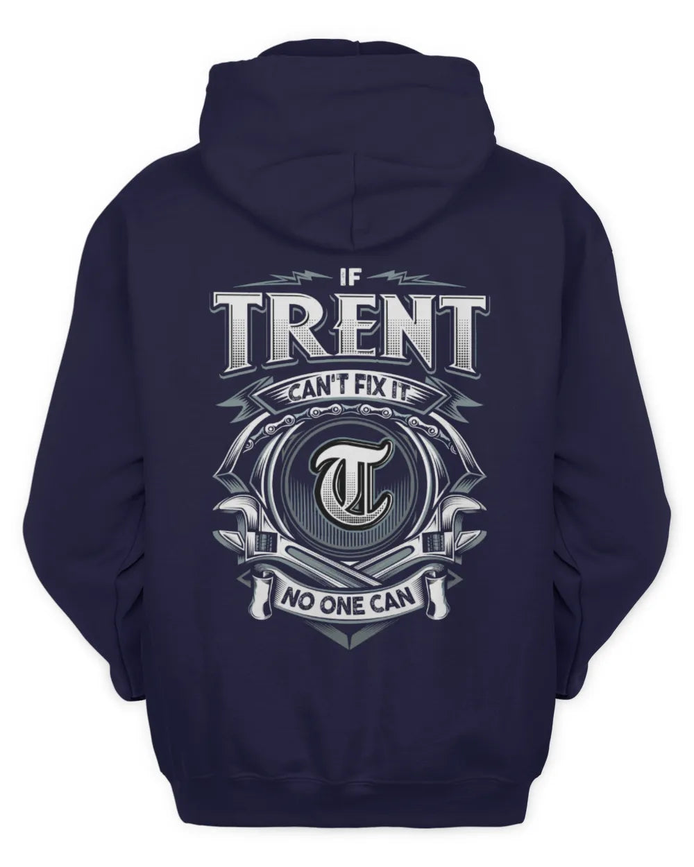 TRENT AP81-K4-626 - Personalized Ahmed Quote Apparel “If Ahmed Can't Fix It, No One Can” - Unisex Hoodie - Navy