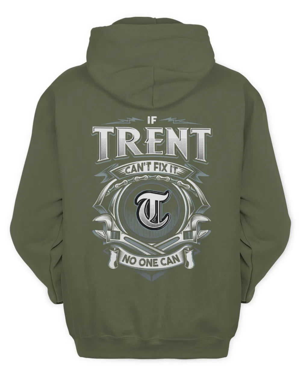 TRENT AP81-K4-626 - Personalized Ahmed Quote Apparel “If Ahmed Can't Fix It, No One Can” - Unisex Hoodie - Military Green