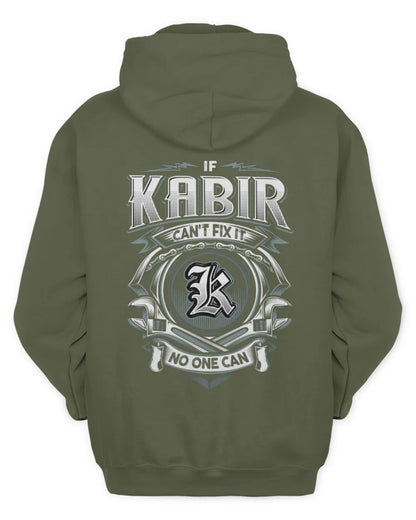 KABIR AP81-K4-626 - Personalized Ahmed Quote Apparel “If Ahmed Can't Fix It, No One Can” - Unisex Hoodie - Military Green
