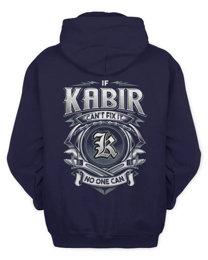 KABIR AP81-K4-626 - Personalized Ahmed Quote Apparel “If Ahmed Can't Fix It, No One Can” - Unisex Hoodie - Navy