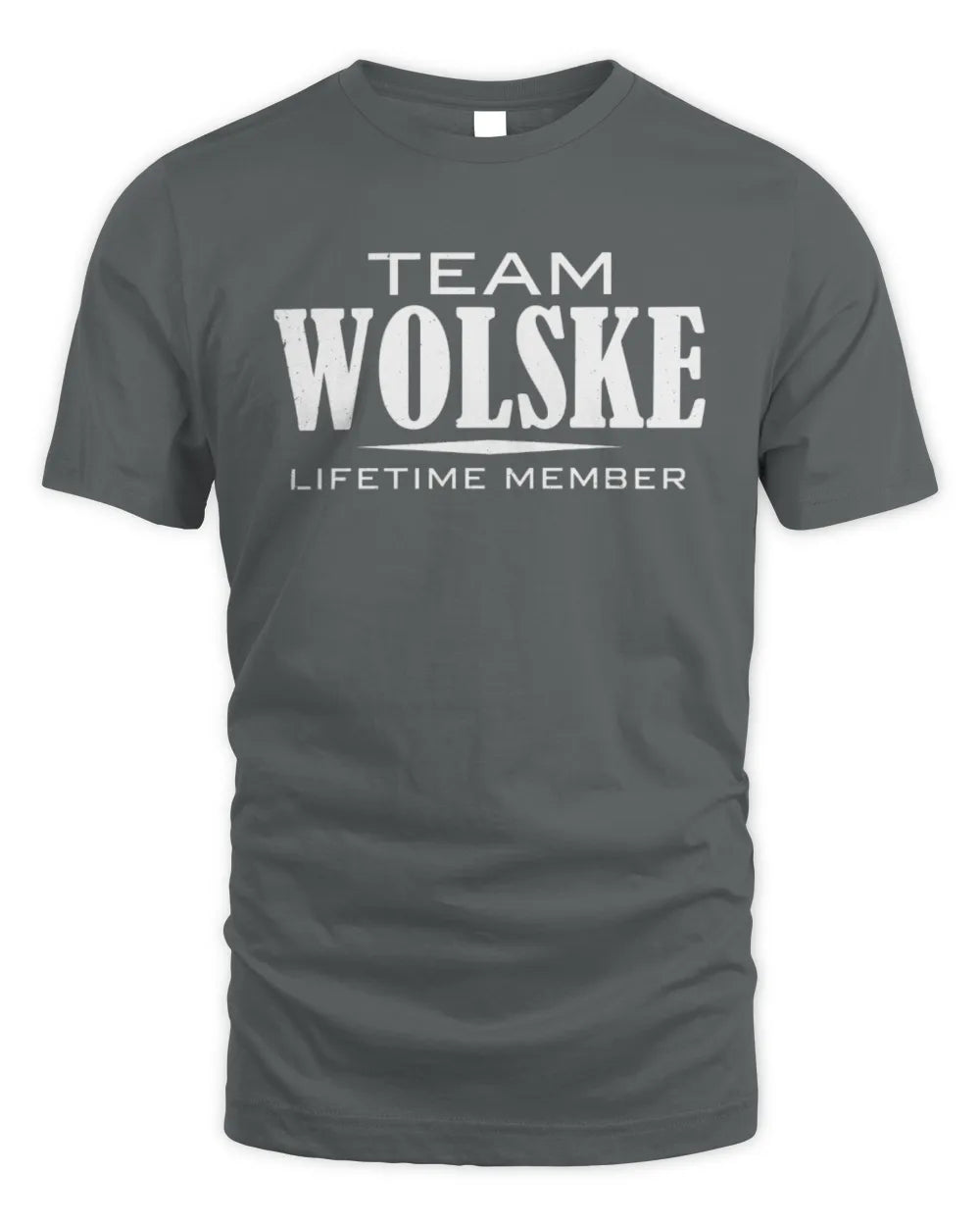WOLSKE BL62-K4-128 - Personalized “Team NAME Lifetime Member” - Unisex Standard T-Shirt - Charcoal