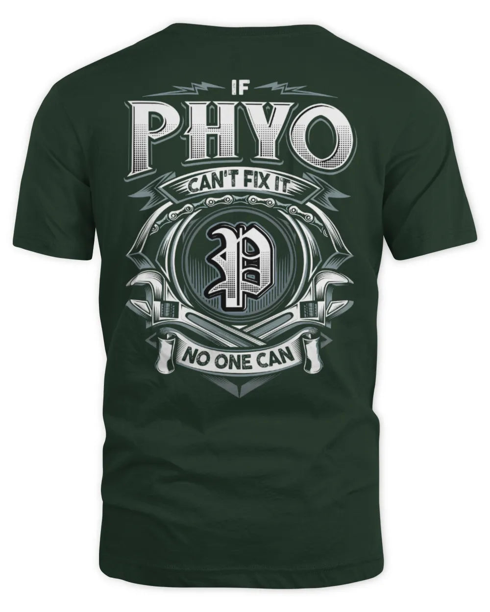 PHYO AP81-K4-626 - Personalized Ahmed Quote Apparel “If Ahmed Can't Fix It, No One Can” - Unisex Standard T-Shirt - Forest Green