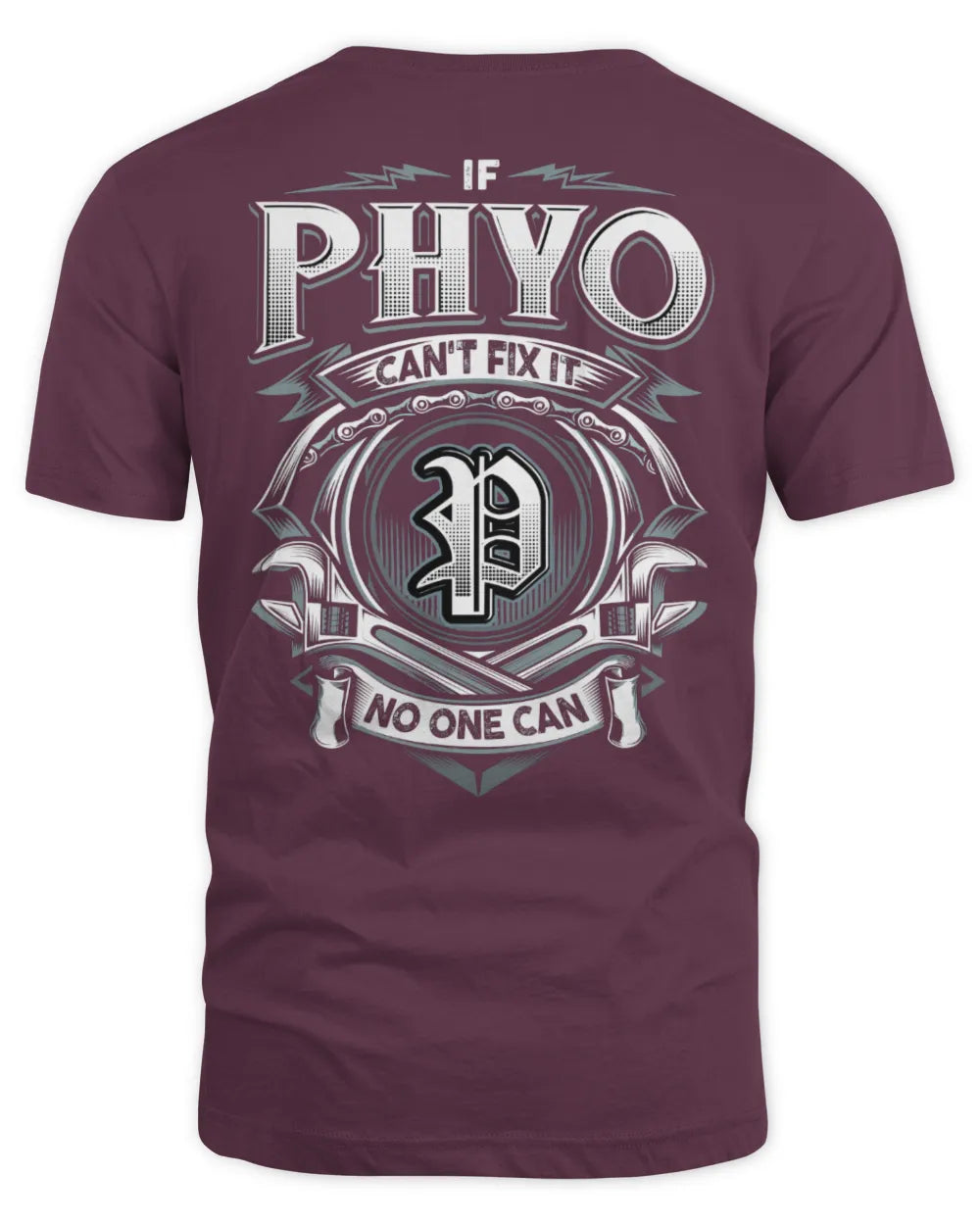 PHYO AP81-K4-626 - Personalized Ahmed Quote Apparel “If Ahmed Can't Fix It, No One Can” - Unisex Standard T-Shirt - Maroon