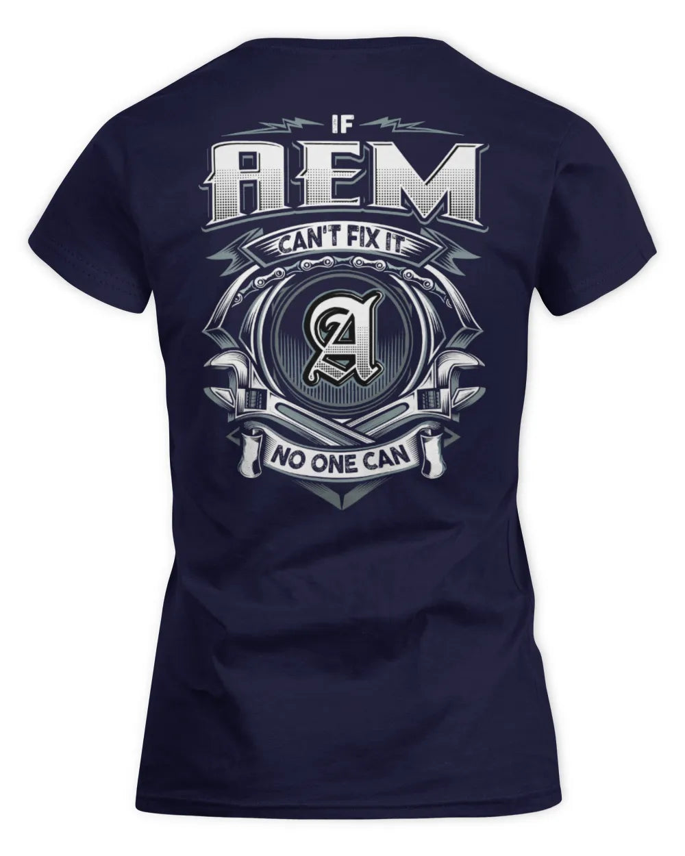 AEM AP81-K4-626 - Personalized Ahmed Quote Apparel “If Ahmed Can't Fix It, No One Can” - Women's Standard T-Shirt - Navy
