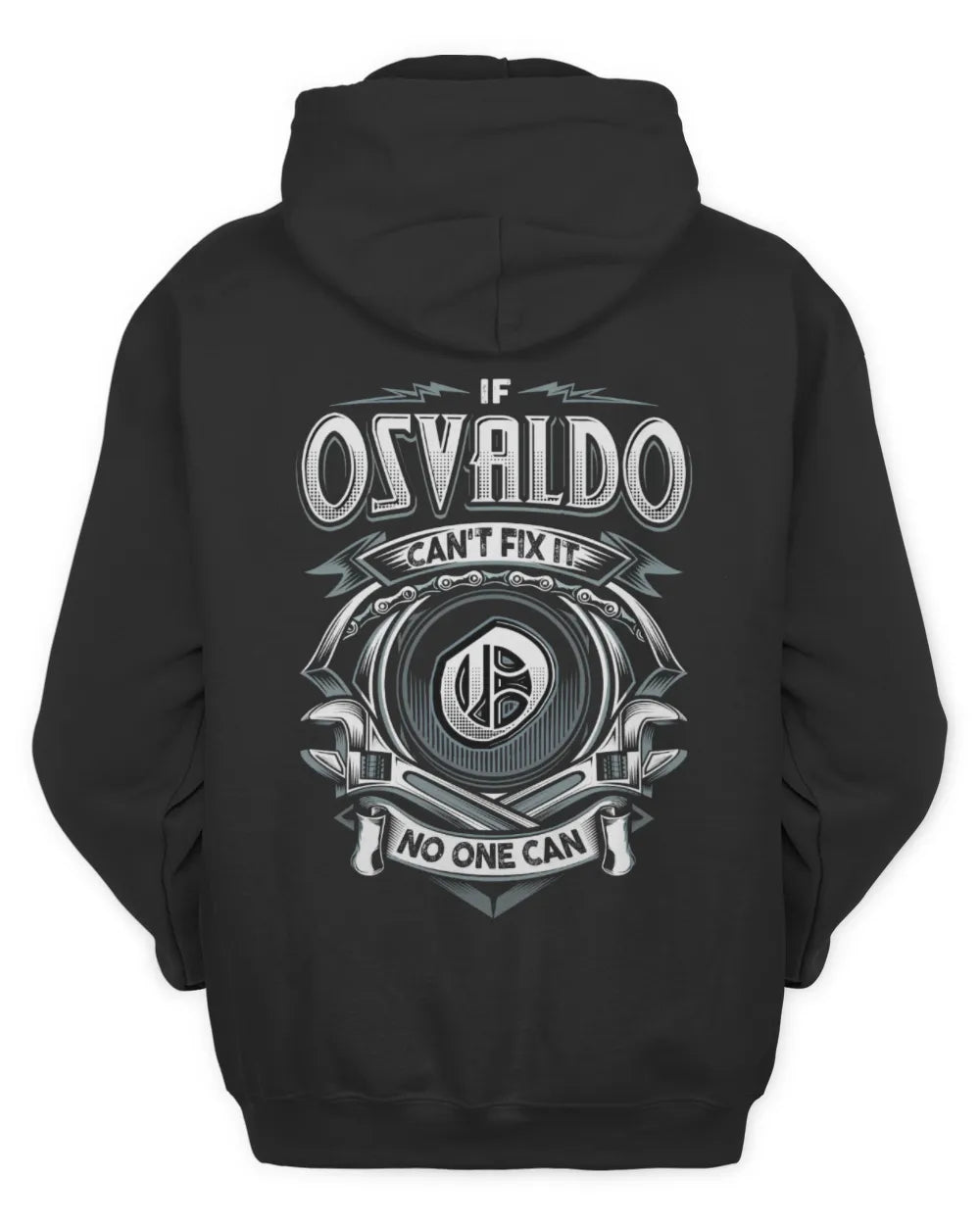 OSVALDO AP81-K4-626 - Personalized Ahmed Quote Apparel “If Ahmed Can't Fix It, No One Can” - Unisex Hoodie - Black