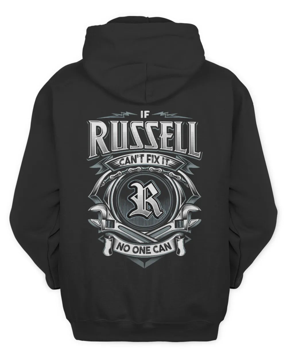 RUSSELL AP81-K4-626 - Personalized Ahmed Quote Apparel “If Ahmed Can't Fix It, No One Can” - Unisex Hoodie - Black