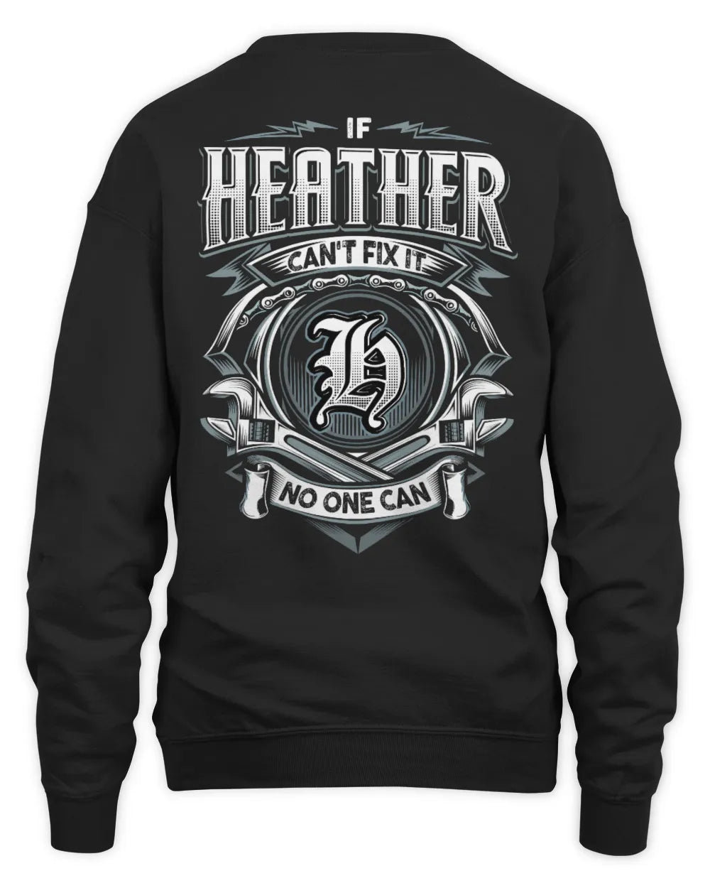 HEATHER AP81-K4-626 - Personalized Ahmed Quote Apparel “If Ahmed Can't Fix It, No One Can” - Unisex Sweatshirt - Black
