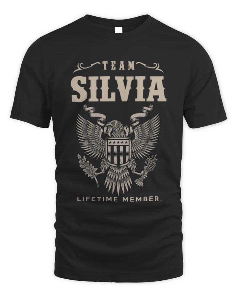 SILVIA TP06-K82 – Personalized Classic Style Apparel “Team NAME Lifetime Member” - Unisex Standard T-Shirt - Black