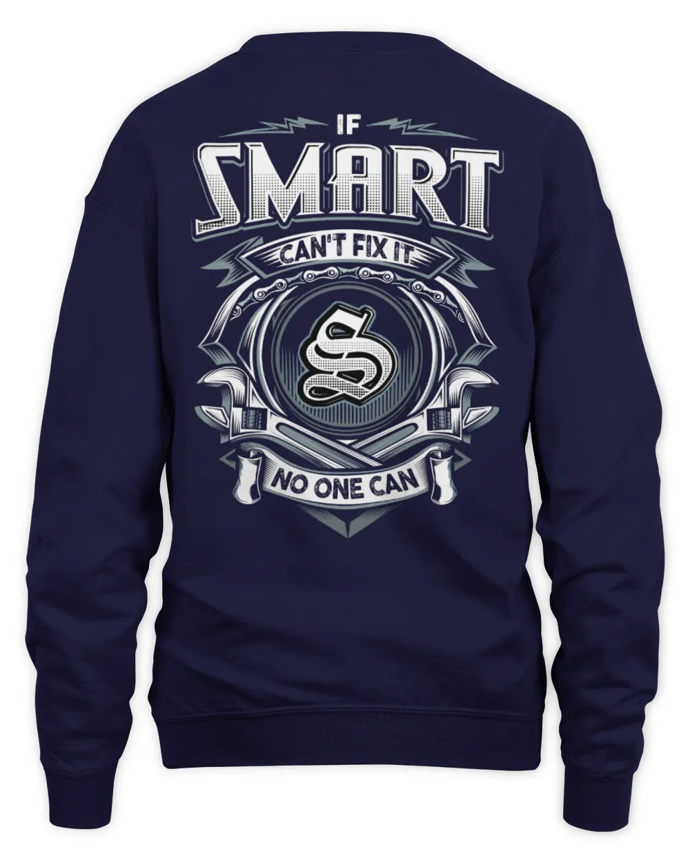 SMART AP81-K4-626 - Personalized Ahmed Quote Apparel “If Ahmed Can't Fix It, No One Can” - Unisex Sweatshirt - Navy