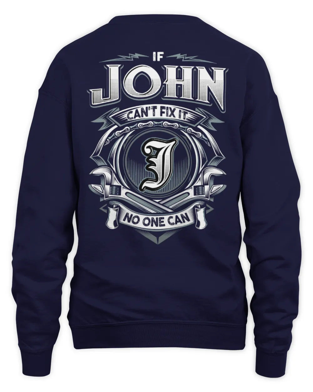 JOHN AP81-K4-626 - Personalized Ahmed Quote Apparel “If Ahmed Can't Fix It, No One Can” - Unisex Sweatshirt - Navy