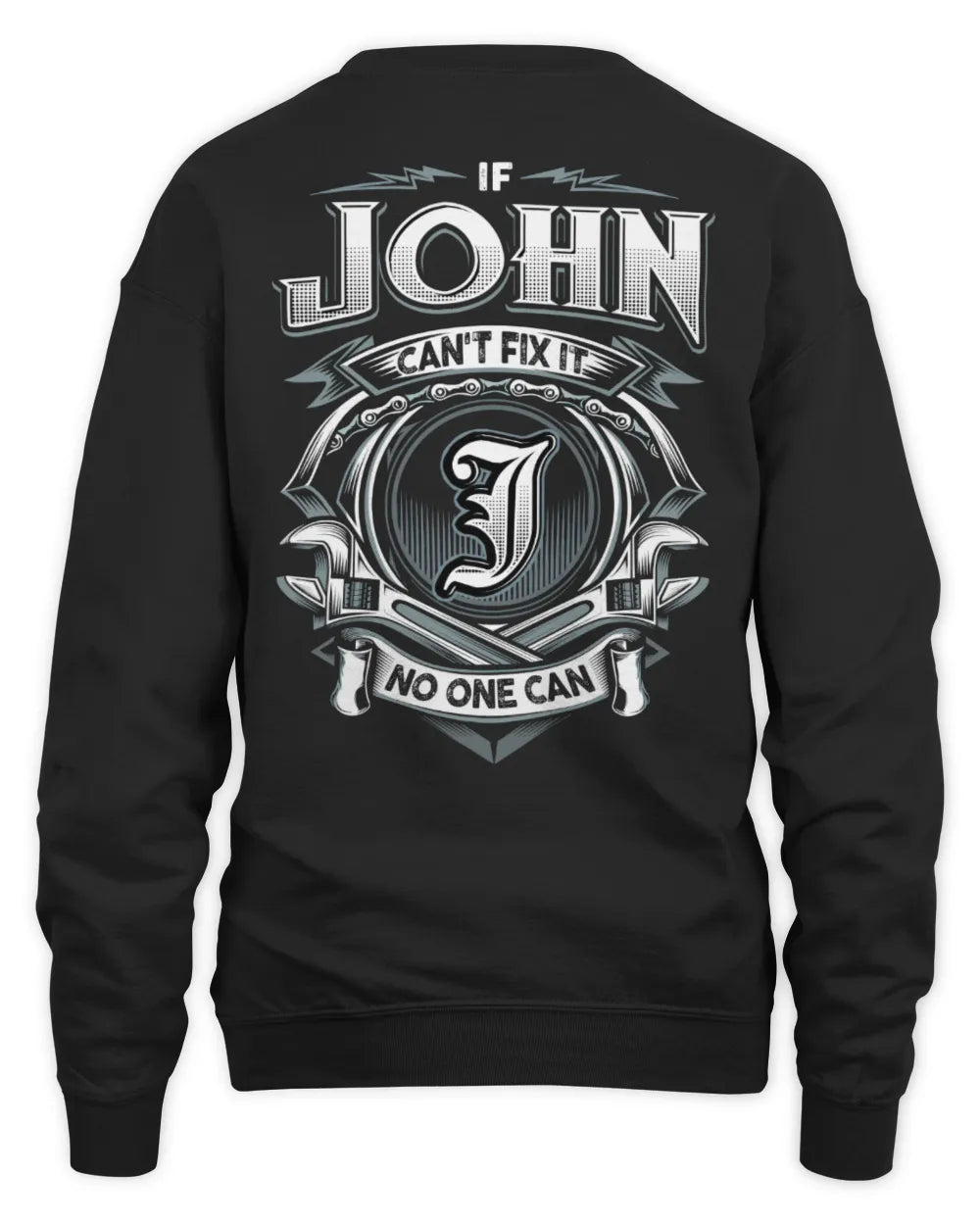 JOHN AP81-K4-626 - Personalized Ahmed Quote Apparel “If Ahmed Can't Fix It, No One Can” - Unisex Sweatshirt - Black