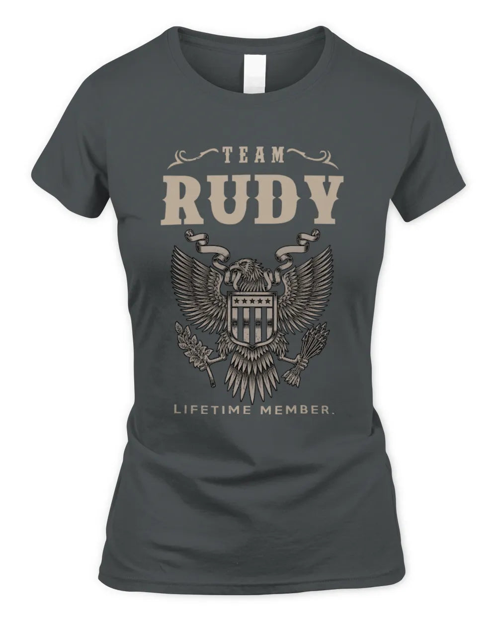RUDY TP06-K82 – Personalized Classic Style Apparel “Team NAME Lifetime Member” - Women's Standard T-Shirt - Charcoal