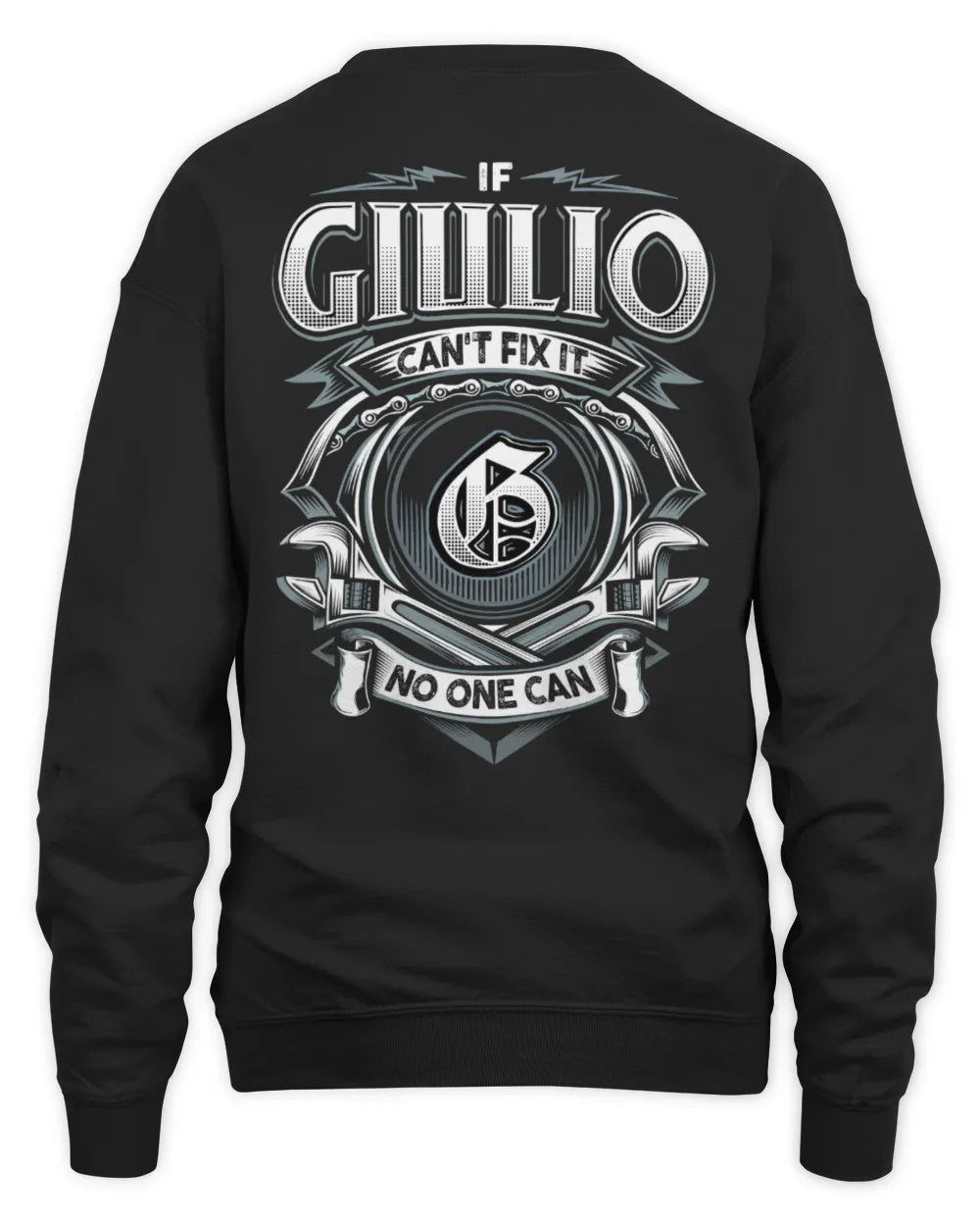 GIULIO AP81-K4-626 - Personalized Ahmed Quote Apparel “If Ahmed Can't Fix It, No One Can” - Unisex Sweatshirt - Black