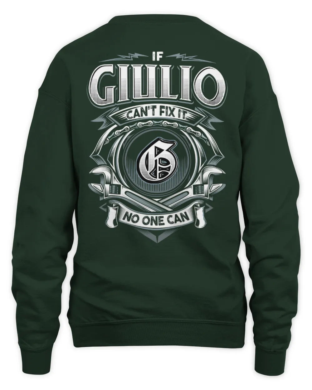 GIULIO AP81-K4-626 - Personalized Ahmed Quote Apparel “If Ahmed Can't Fix It, No One Can” - Unisex Sweatshirt - Forest Green