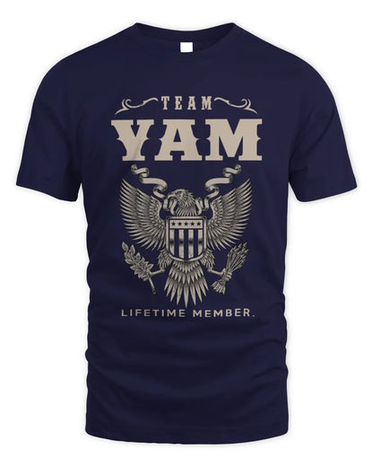 YAM TP06-K82 – Personalized Classic Style Apparel “Team NAME Lifetime Member” - Unisex Standard T-Shirt - Navy