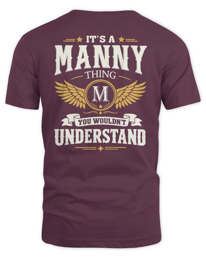 MANNY KT06-M008 It’s a [NAME] Thing – You Wouldn’t Understand | Personalized Vintage T-Shirt - Unisex Standard T-Shirt - Maroon