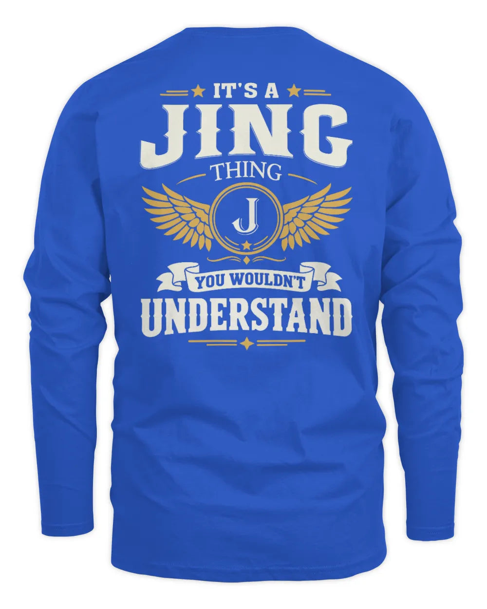 JING KT06-M008 It’s a [NAME] Thing – You Wouldn’t Understand | Personalized Vintage T-Shirt - Men's Long Sleeved T-Shirt - Royal