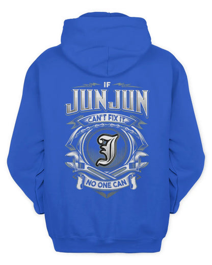 JUNJUN AP81-K4-626 - Personalized Ahmed Quote Apparel “If Ahmed Can't Fix It, No One Can” - Unisex Hoodie - Royal