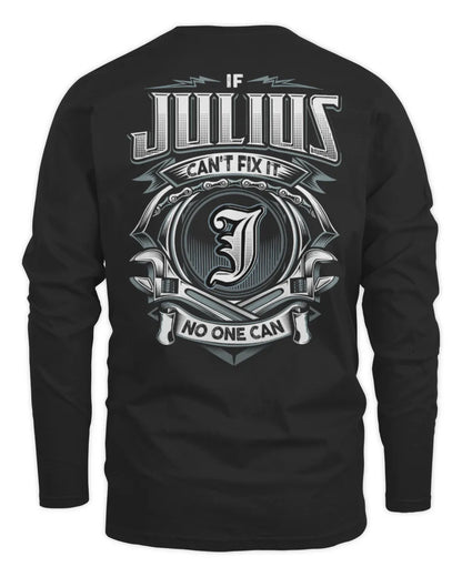 JULIUS AP81-K4-626 - Personalized Ahmed Quote Apparel “If Ahmed Can't Fix It, No One Can” - Men's Long Sleeved T-Shirt - Black