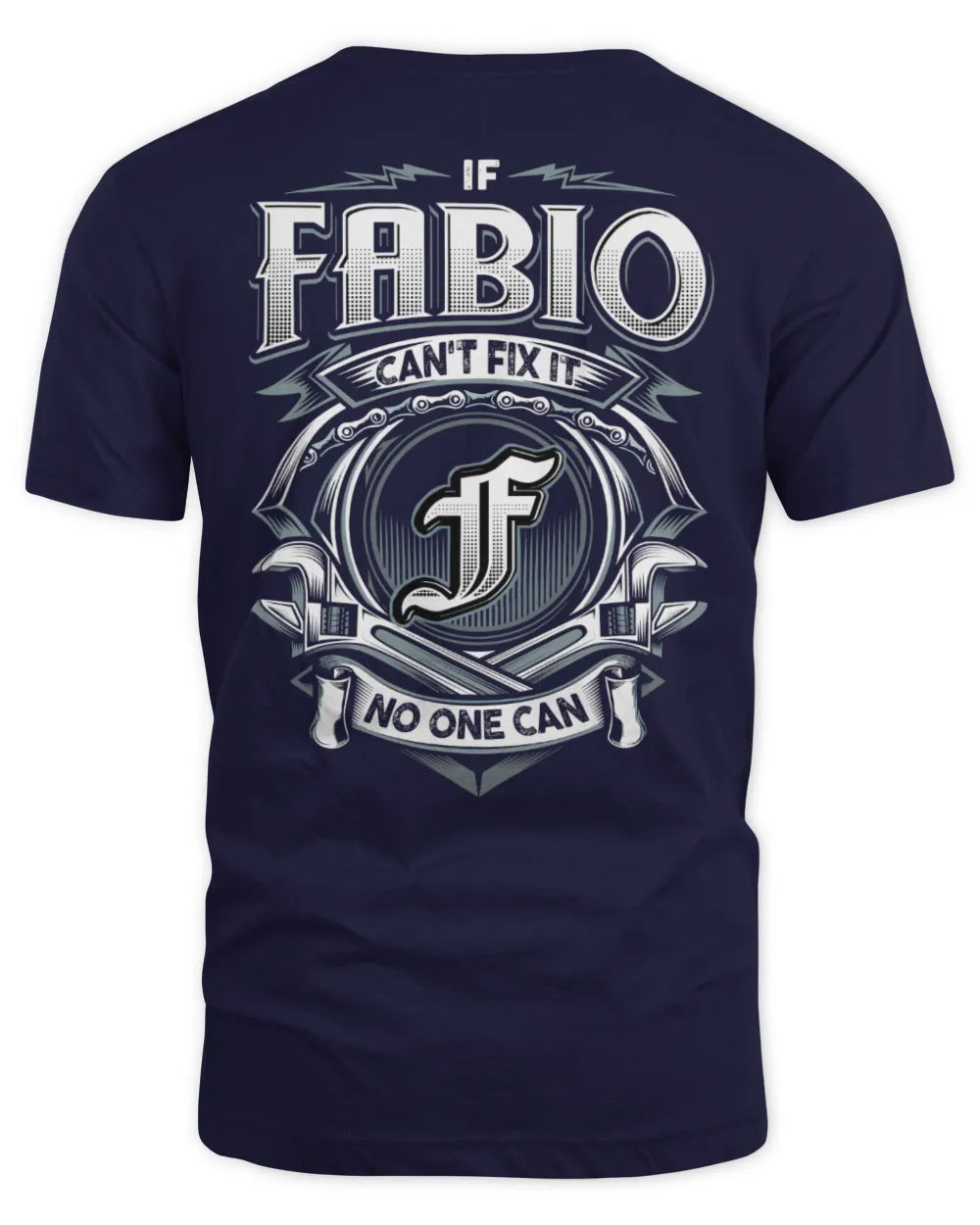 FABIO AP81-K4-626 - Personalized Ahmed Quote Apparel “If Ahmed Can't Fix It, No One Can” - Unisex Standard T-Shirt - Navy