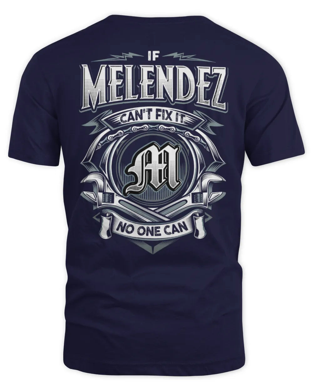 MELENDEZ AP81-K4-626 - Personalized Ahmed Quote Apparel “If Ahmed Can't Fix It, No One Can” - Unisex Standard T-Shirt - Navy