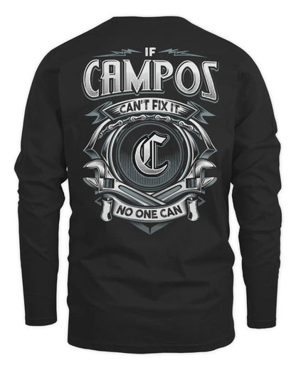 CAMPOS AP81-K4-626 - Personalized Ahmed Quote Apparel “If Ahmed Can't Fix It, No One Can” - Men's Long Sleeved T-Shirt - Black