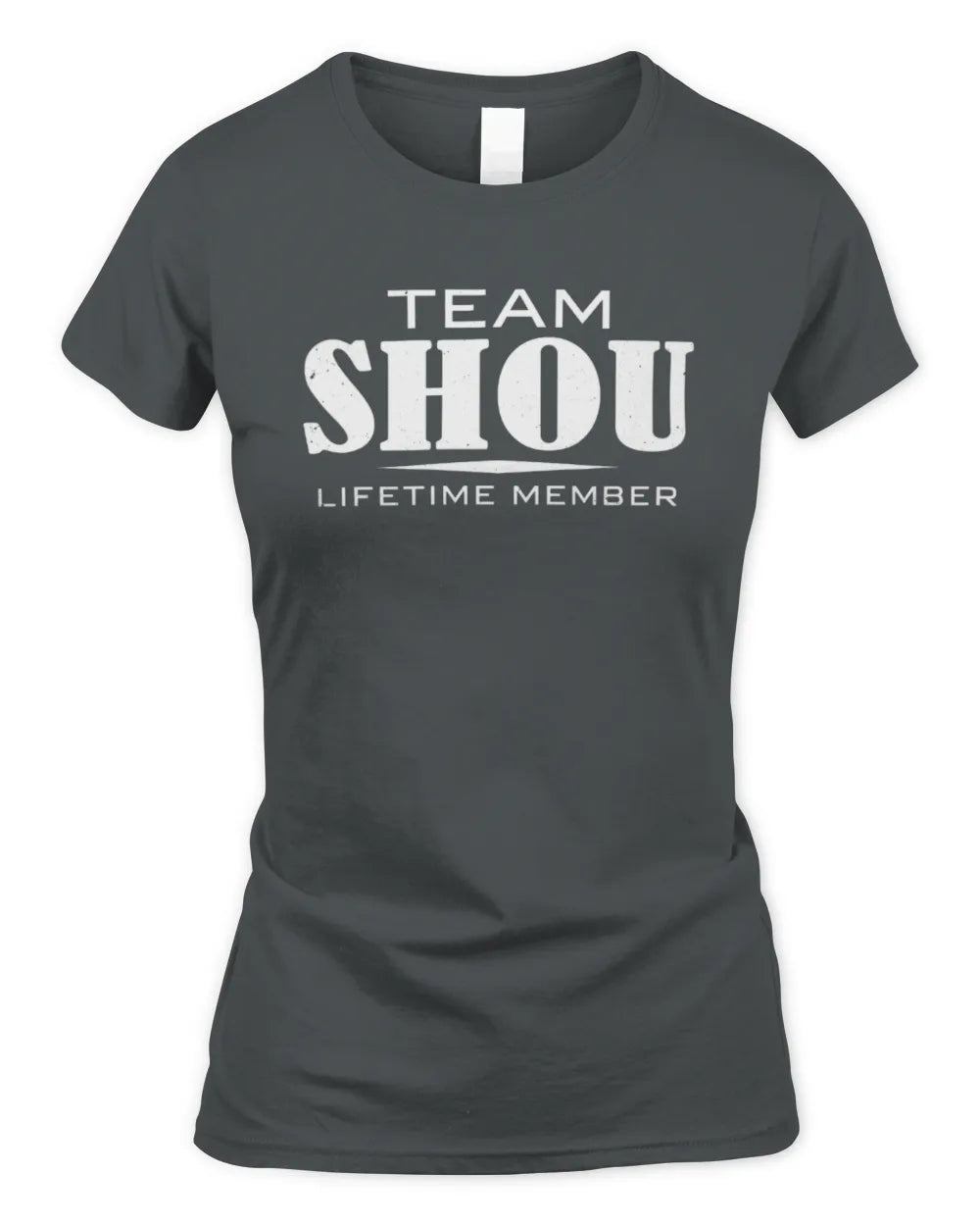 SHOU BL62-K4-128 - Personalized “Team NAME Lifetime Member” - Women's Standard T-Shirt - Charcoal