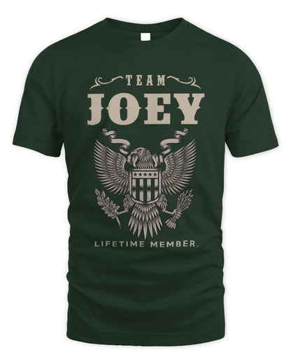 JOEY TP06-K82 – Personalized Classic Style Apparel “Team NAME Lifetime Member” - Unisex Standard T-Shirt - Forest Green