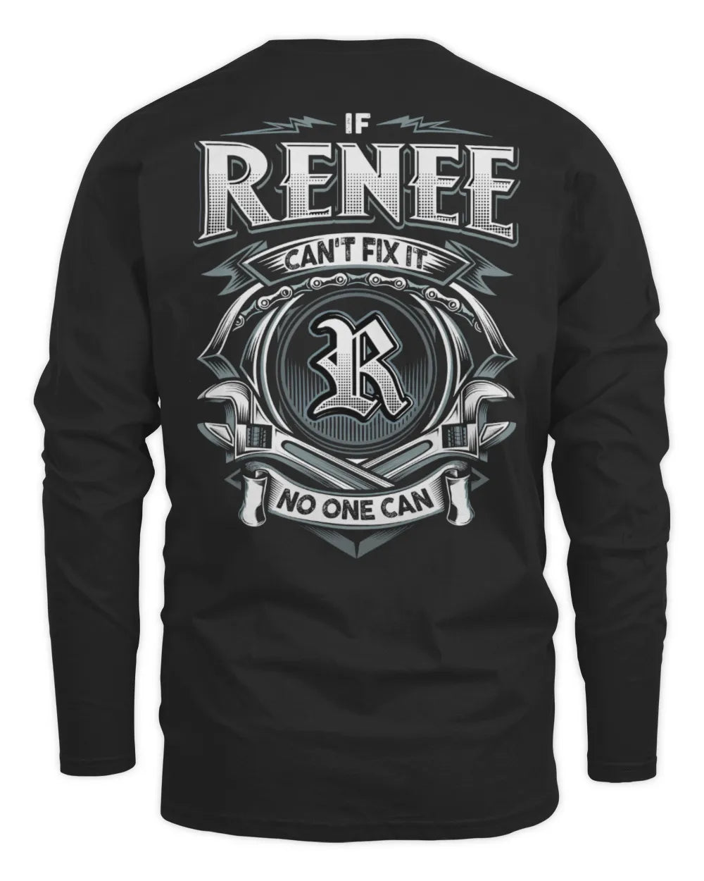 RENEE AP81-K4-626 - Personalized Ahmed Quote Apparel “If Ahmed Can't Fix It, No One Can” - Men's Long Sleeved T-Shirt - Black