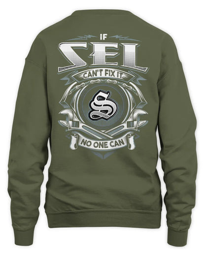 SEL AP81-K4-626 - Personalized Ahmed Quote Apparel “If Ahmed Can't Fix It, No One Can” - Unisex Sweatshirt - Military Green