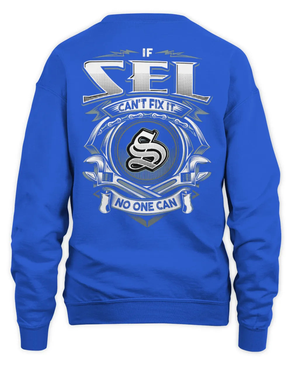 SEL AP81-K4-626 - Personalized Ahmed Quote Apparel “If Ahmed Can't Fix It, No One Can” - Unisex Sweatshirt - Royal