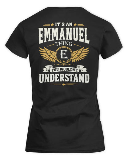 EMMANUEL KT06-M008 It’s a [NAME] Thing – You Wouldn’t Understand | Personalized Vintage T-Shirt - Women's Standard T-Shirt - Black