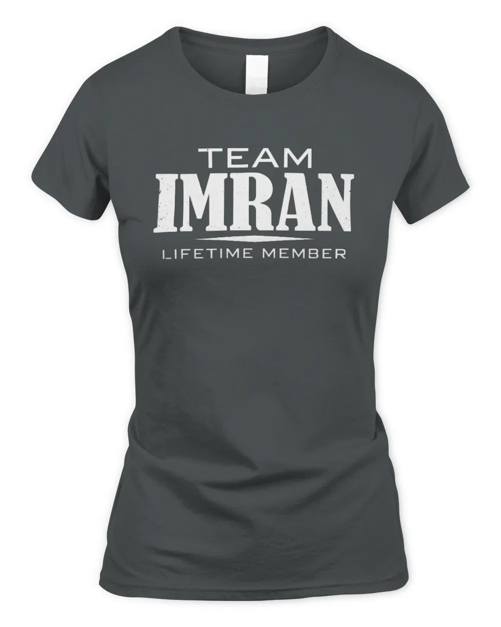 IMRAN BL62-K4-128 - Personalized “Team NAME Lifetime Member” - Women's Standard T-Shirt - Charcoal