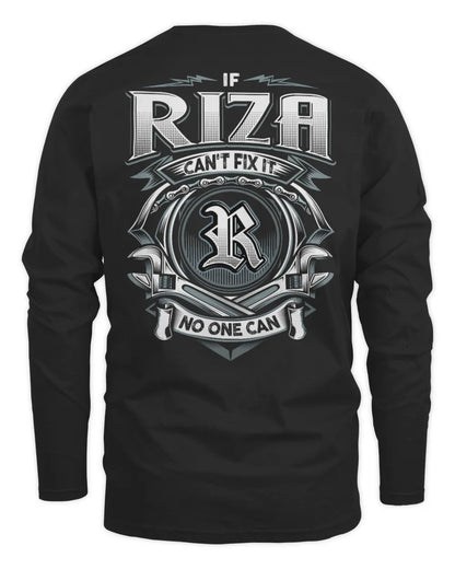 RIZA AP81-K4-626 - Personalized Ahmed Quote Apparel “If Ahmed Can't Fix It, No One Can” - Men's Long Sleeved T-Shirt - Black