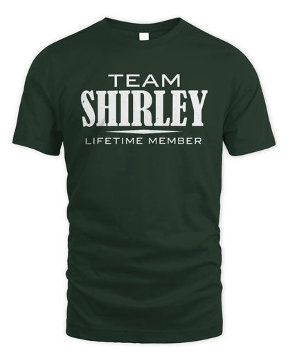 SHIRLEY BL62-K4-128 - Personalized “Team NAME Lifetime Member” - Unisex Standard T-Shirt - Forest Green
