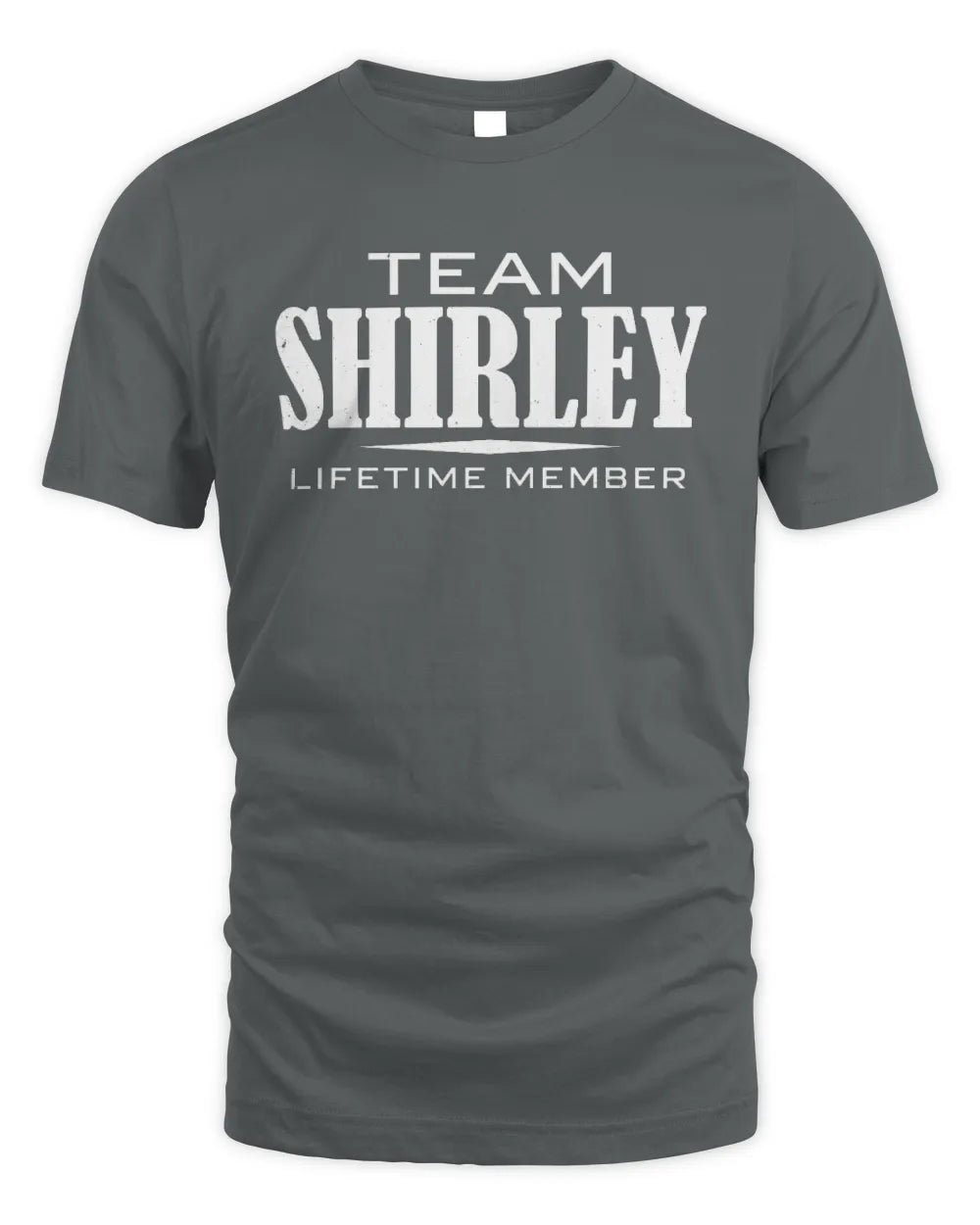 SHIRLEY BL62-K4-128 - Personalized “Team NAME Lifetime Member” - Unisex Standard T-Shirt - Charcoal