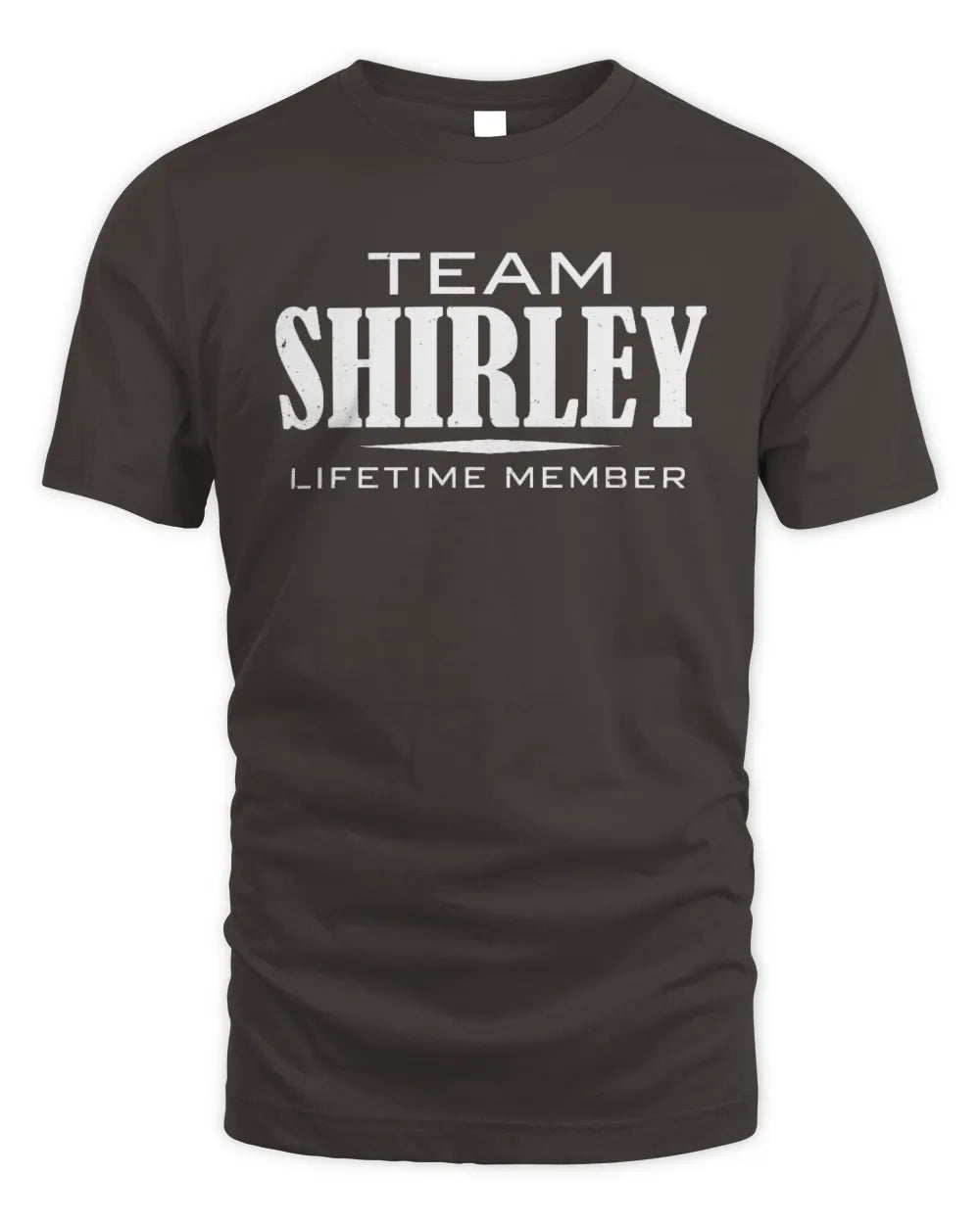 SHIRLEY BL62-K4-128 - Personalized “Team NAME Lifetime Member” - Unisex Standard T-Shirt - Dark Chocolate