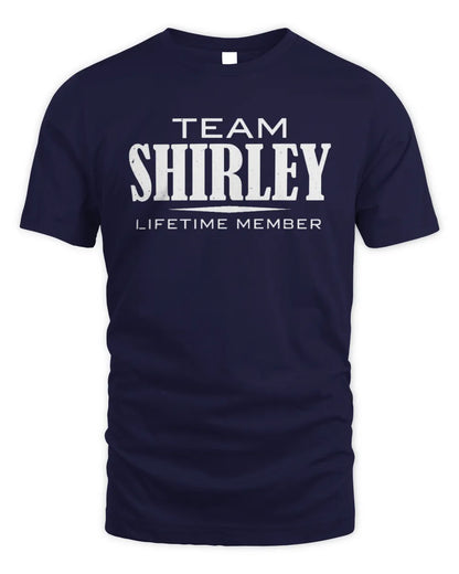 SHIRLEY BL62-K4-128 - Personalized “Team NAME Lifetime Member” - Unisex Standard T-Shirt - Navy