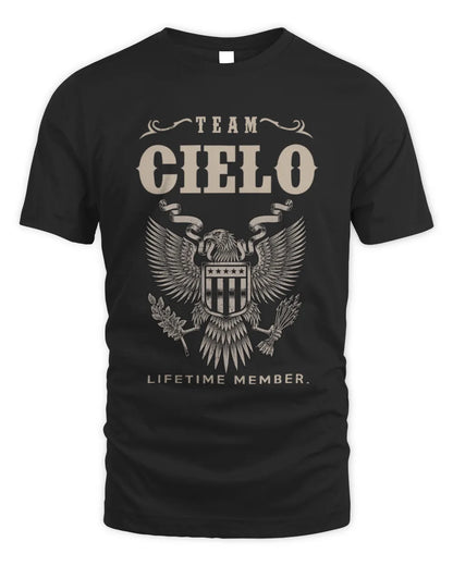 CIELO TP06-K82 – Personalized Classic Style Apparel “Team NAME Lifetime Member” - Unisex Standard T-Shirt - Black