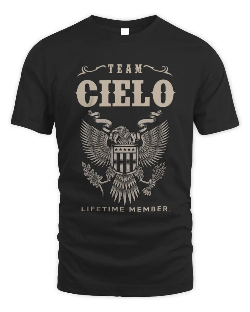 CIELO TP06-K82 – Personalized Classic Style Apparel “Team NAME Lifetime Member” - Unisex Standard T-Shirt - Black