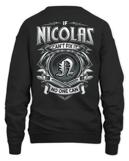 NICOLAS AP81-K4-626 - Personalized Ahmed Quote Apparel “If Ahmed Can't Fix It, No One Can” - Unisex Sweatshirt - Black