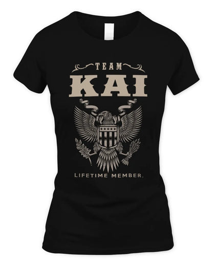 KAI TP06-K82 – Personalized Classic Style Apparel “Team NAME Lifetime Member” - Women's Standard T-Shirt - Black